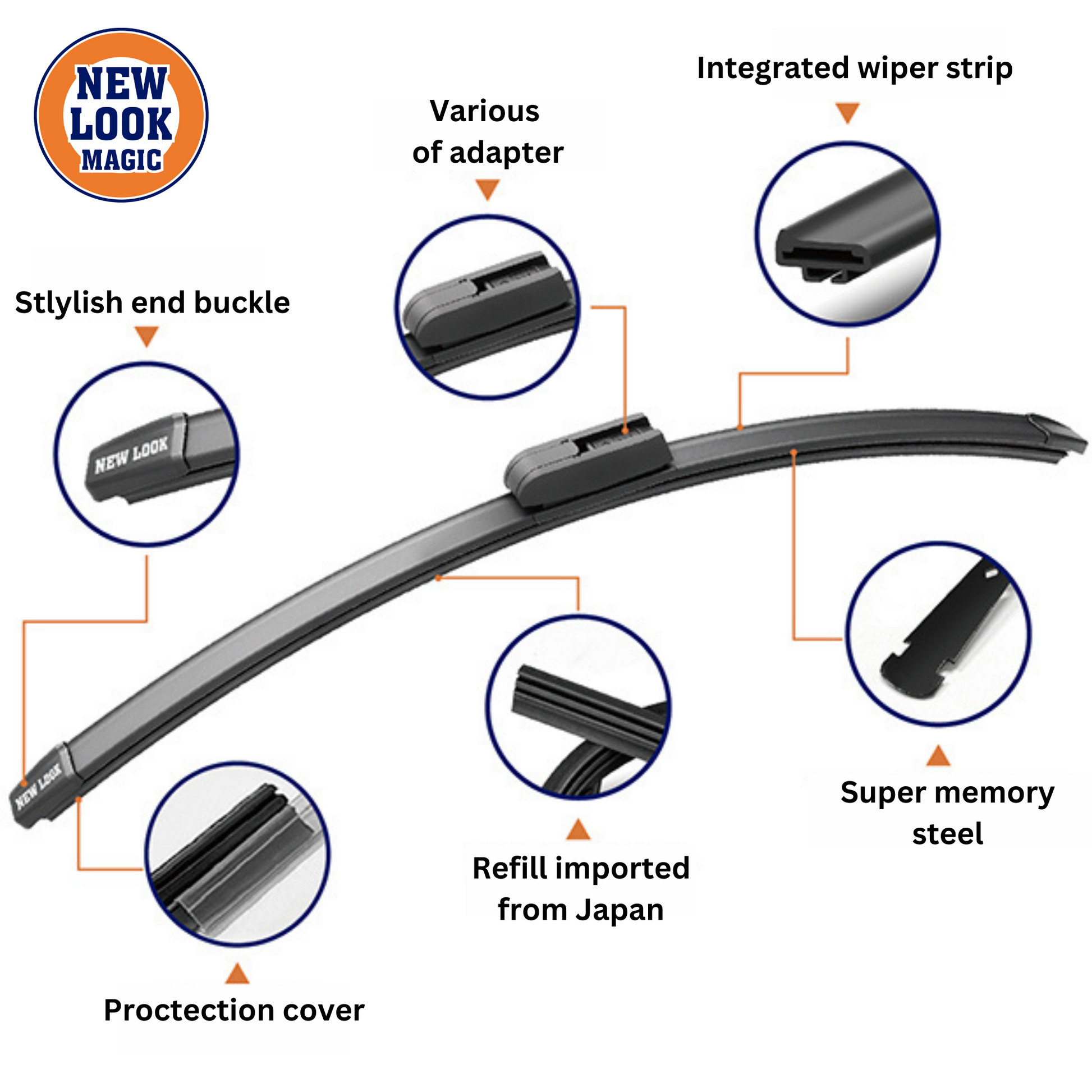 Perodua Kelisa 2001 - 2007 Coating Wiper Blades