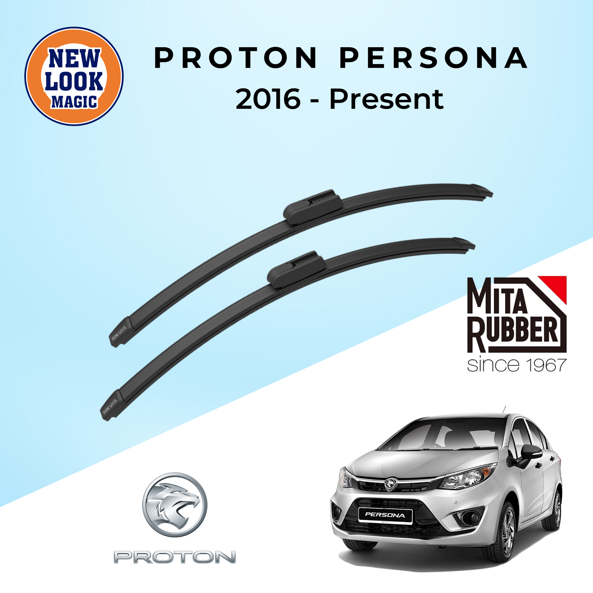 Proton Persona VVT 2016 - Present Coating Wiper Blades