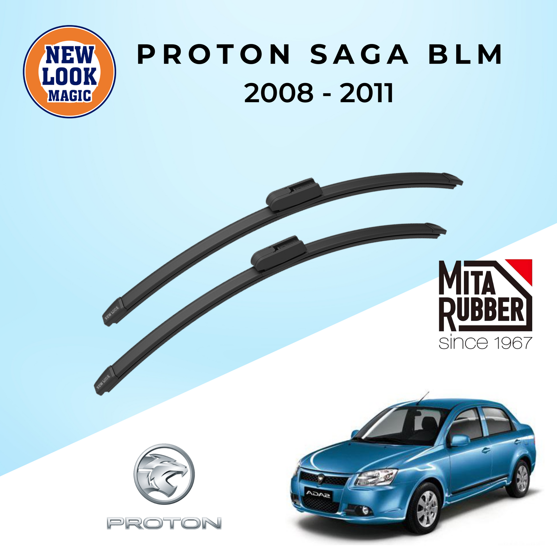 Proton Saga BLM 2008 - 2011 Coating Wiper Blades