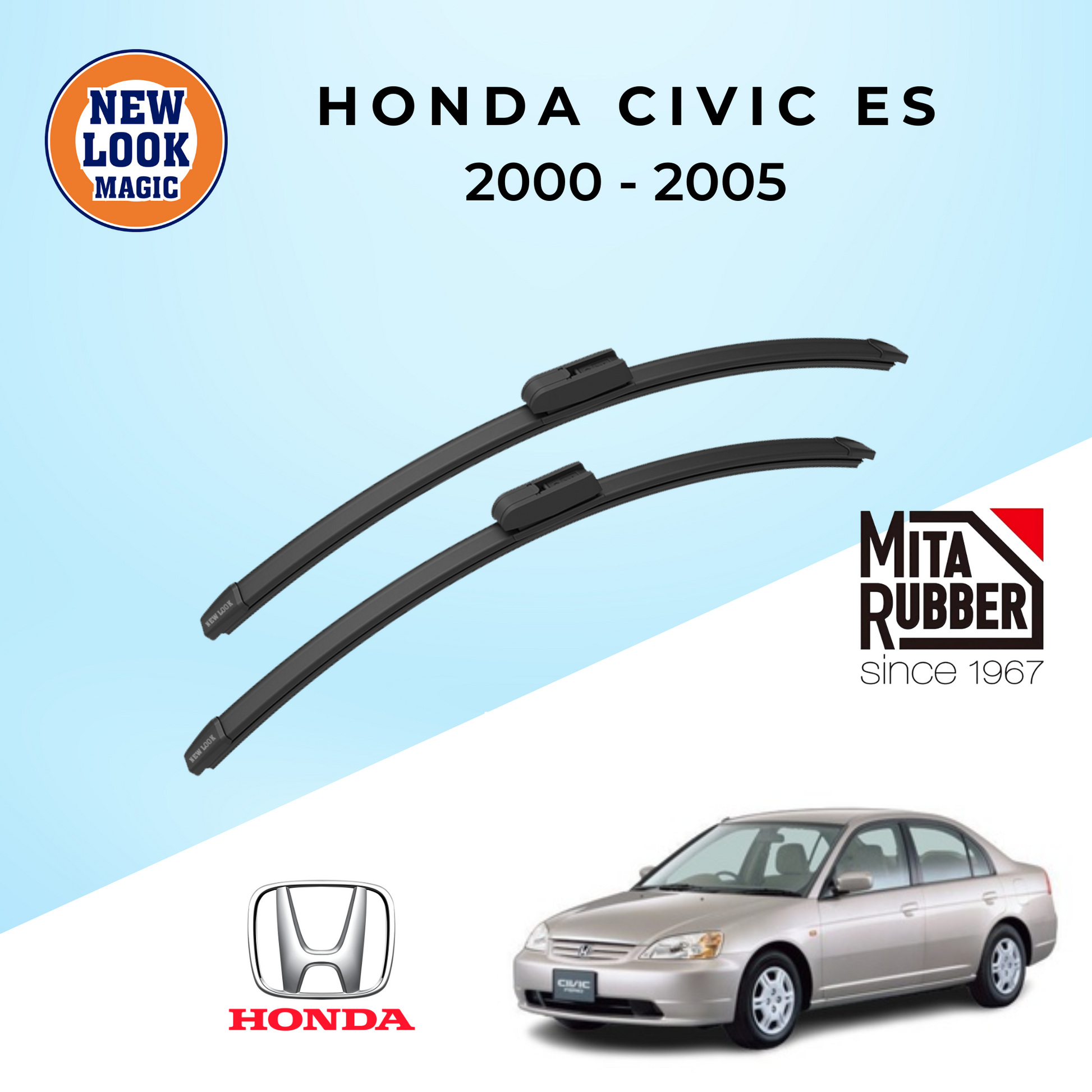 Honda Civic (ES/S5G) 2000 - 2005 Coating Wiper Blades