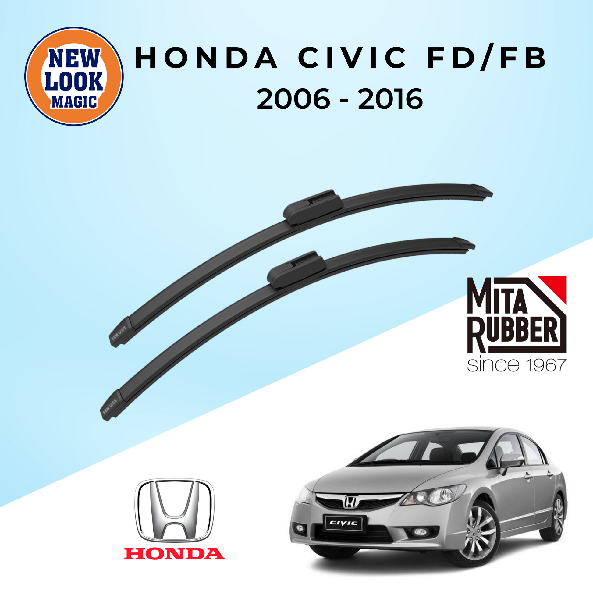 Honda Civic (FD/FB) 2006 - 2016 Coating Wiper Blades