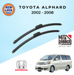 Toyota Alphard (ANH10) 2002 - 2008 Coating Wiper Blades
