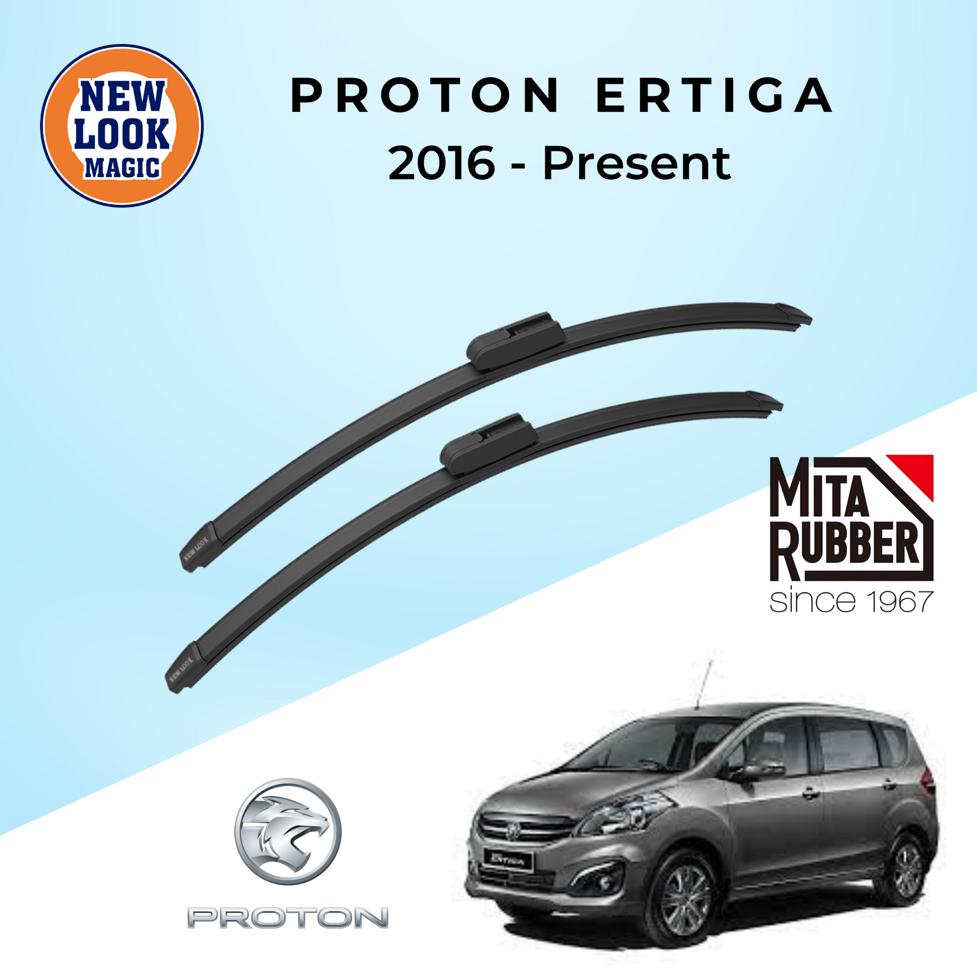 Proton Ertiga 2016 - Present Coating Wiper Blades