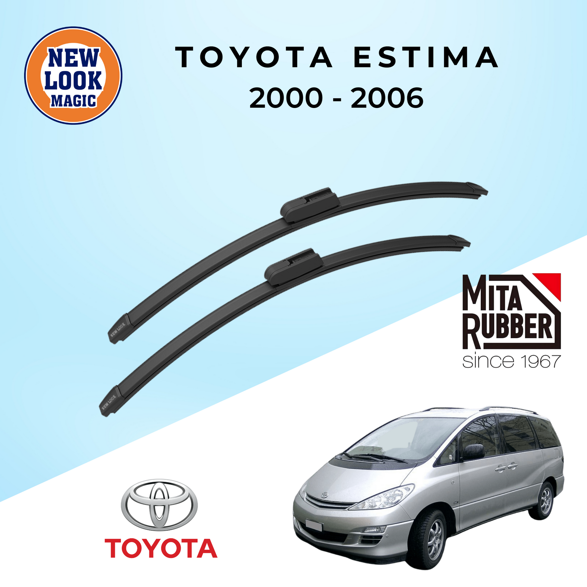 Toyota Estima (ACR30) 2000 - 2006 Coating Wiper Blades