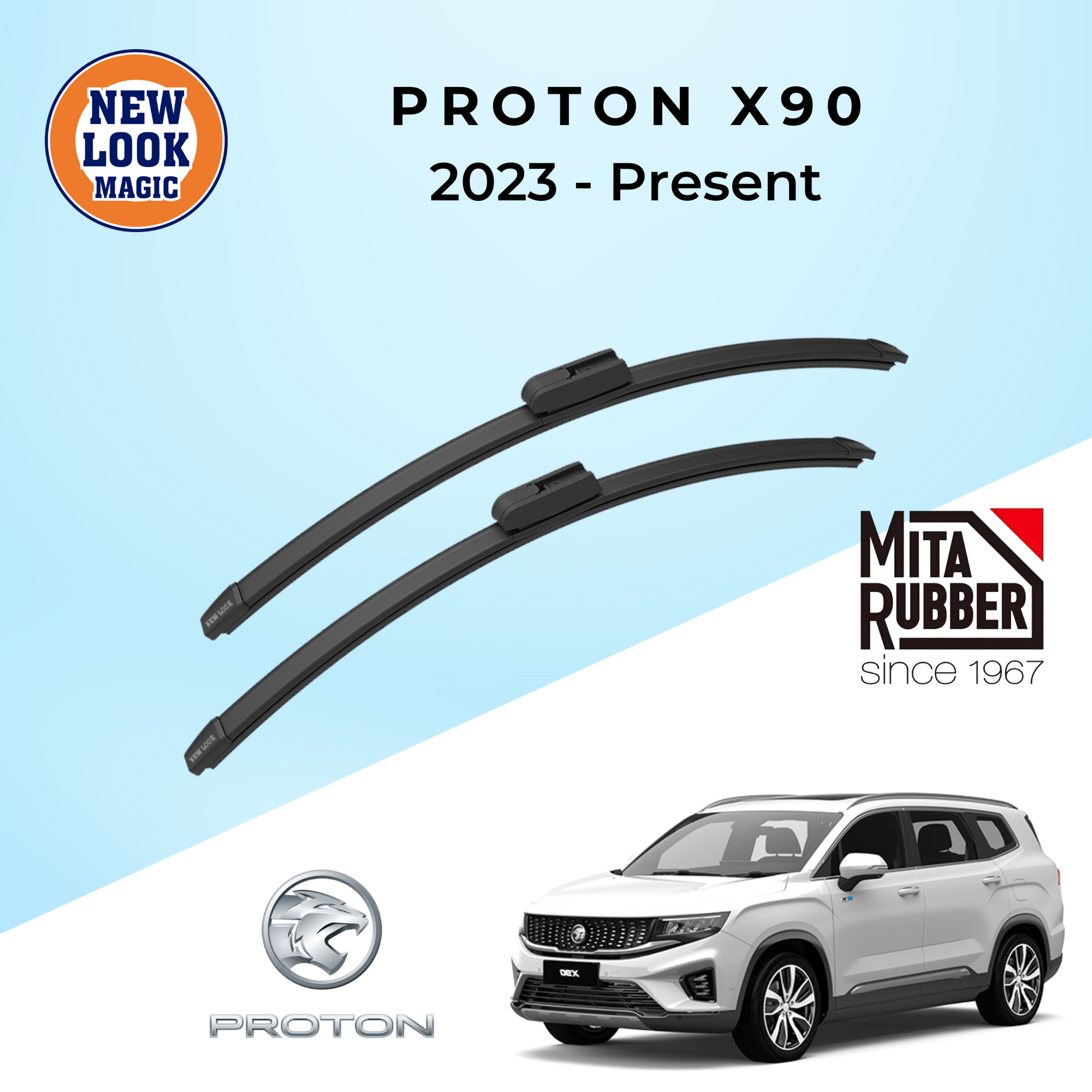 Proton X90 2023 - Present Coating Wiper Blades