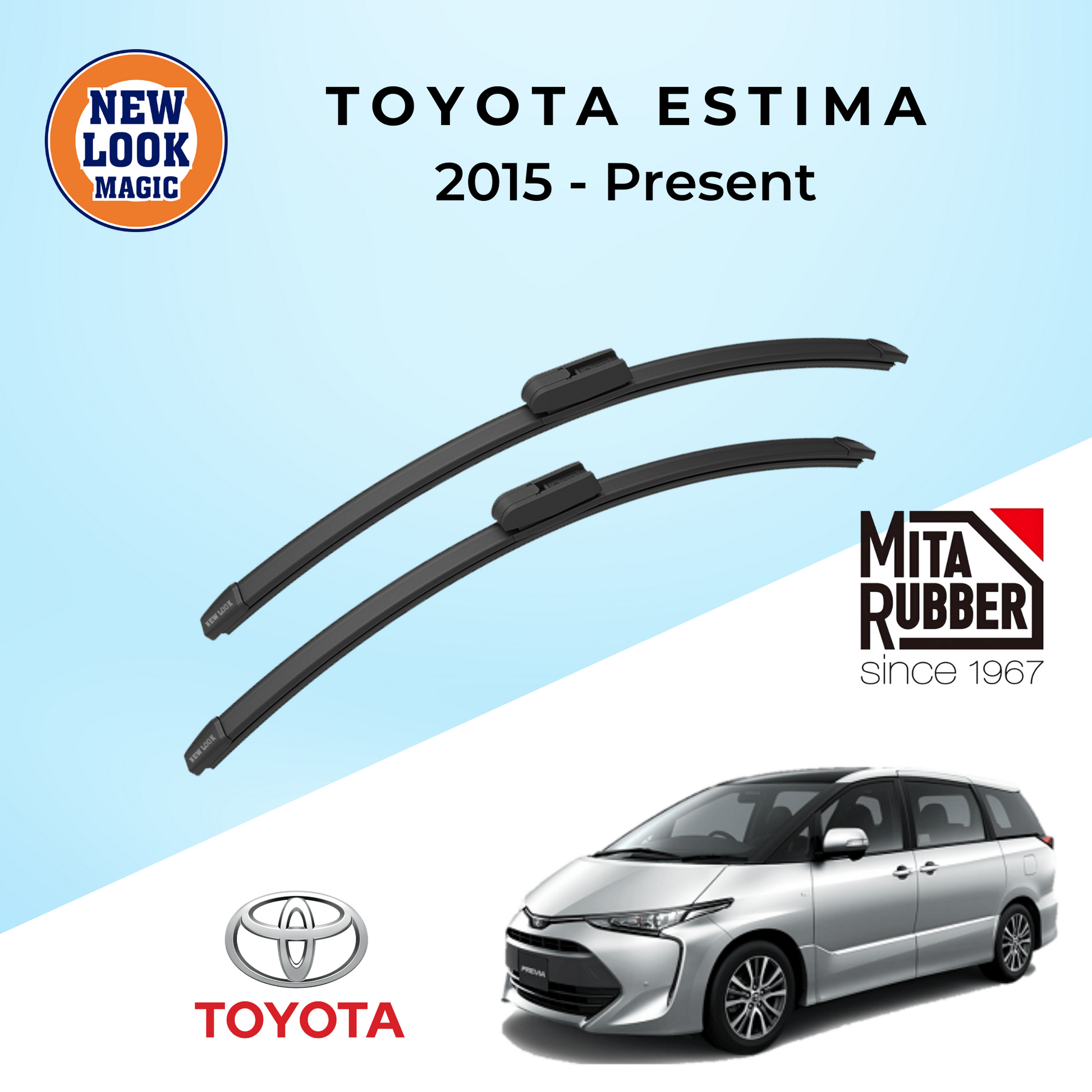 Toyota Estima (ACR50) Facelift 2015 - Present Coating Wiper Blades