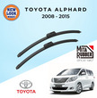 Toyota Alphard (ANH20) 2008 - 2015 Coating Wiper Blades