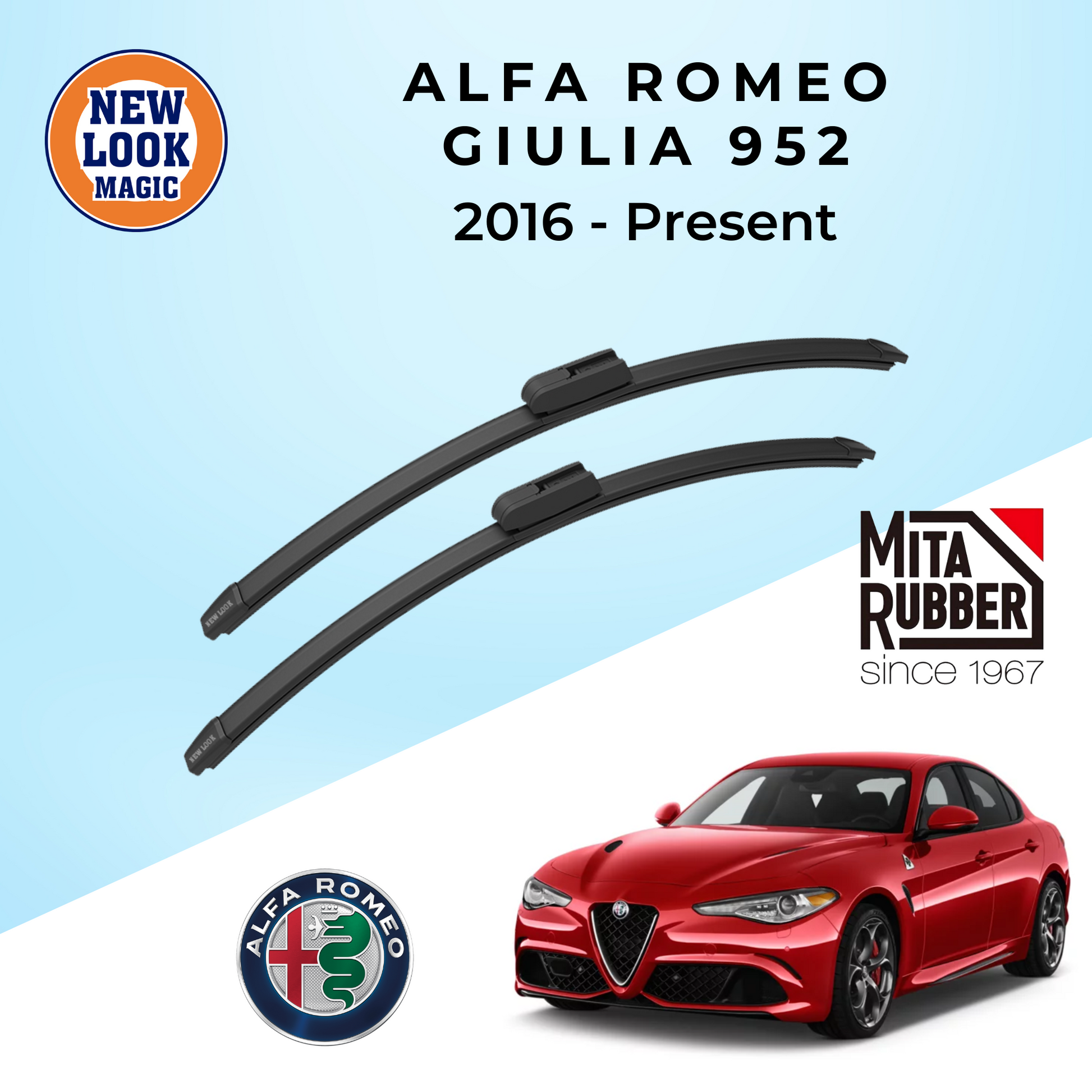 Alfa Romeo Giulia 952 2016 - Present Coating Wiper Blades