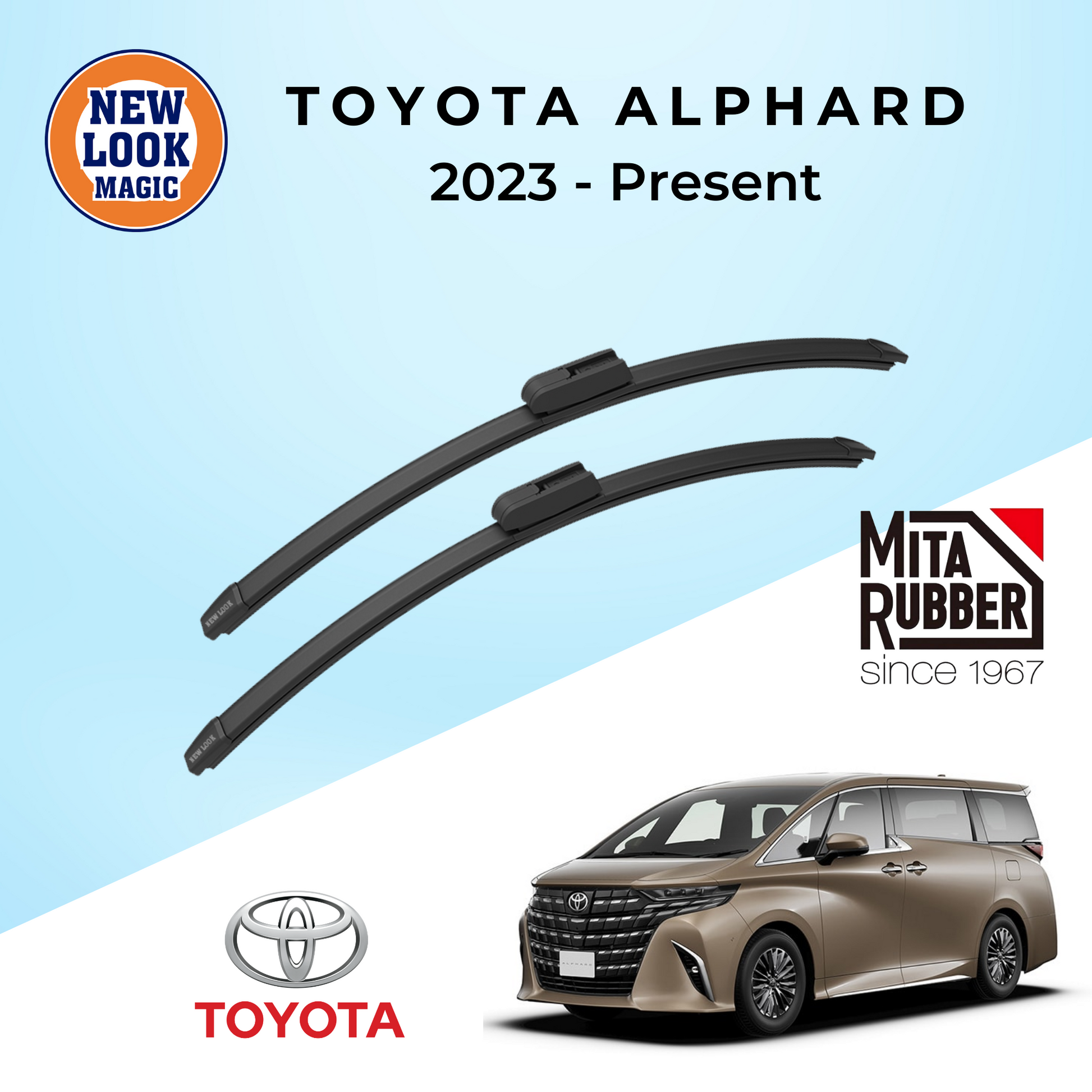 Toyota Alphard (ANH40) 2023 - Present Coating Wiper Blades