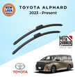 Toyota Alphard (ANH40) 2023 - Present Coating Wiper Blades