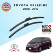 Toyota Vellfire (AH20) 2008 - 2015 Coating Wiper Blades