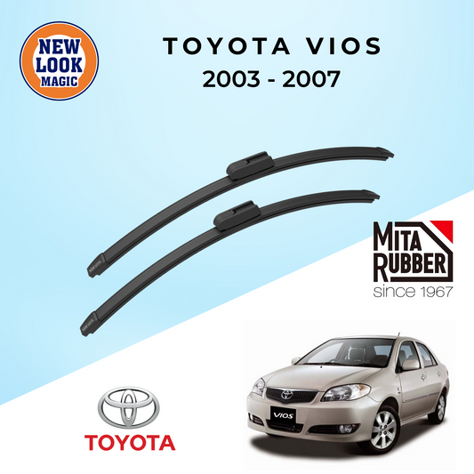 Toyota Vios (NCP42) 2003 - 2007 Coating Wiper Blades