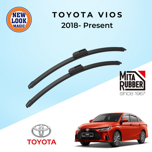 Toyota Vios (NCP151) 2018 - Present Coating Wiper Blades
