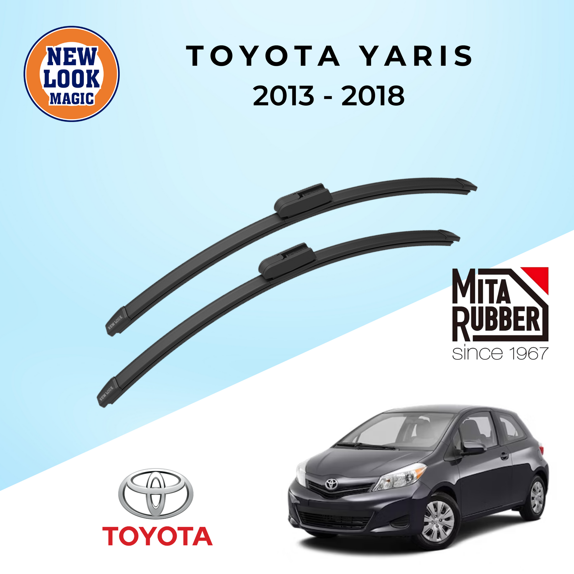 Toyota Yaris (XP130) 2013 - 2018 Coating Wiper Blades