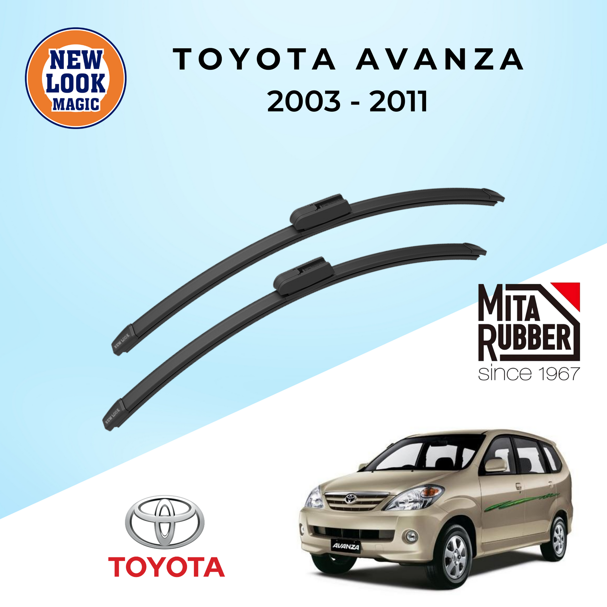 Toyota Avanza (F600) 2003 - 2011 Coating Wiper Blades