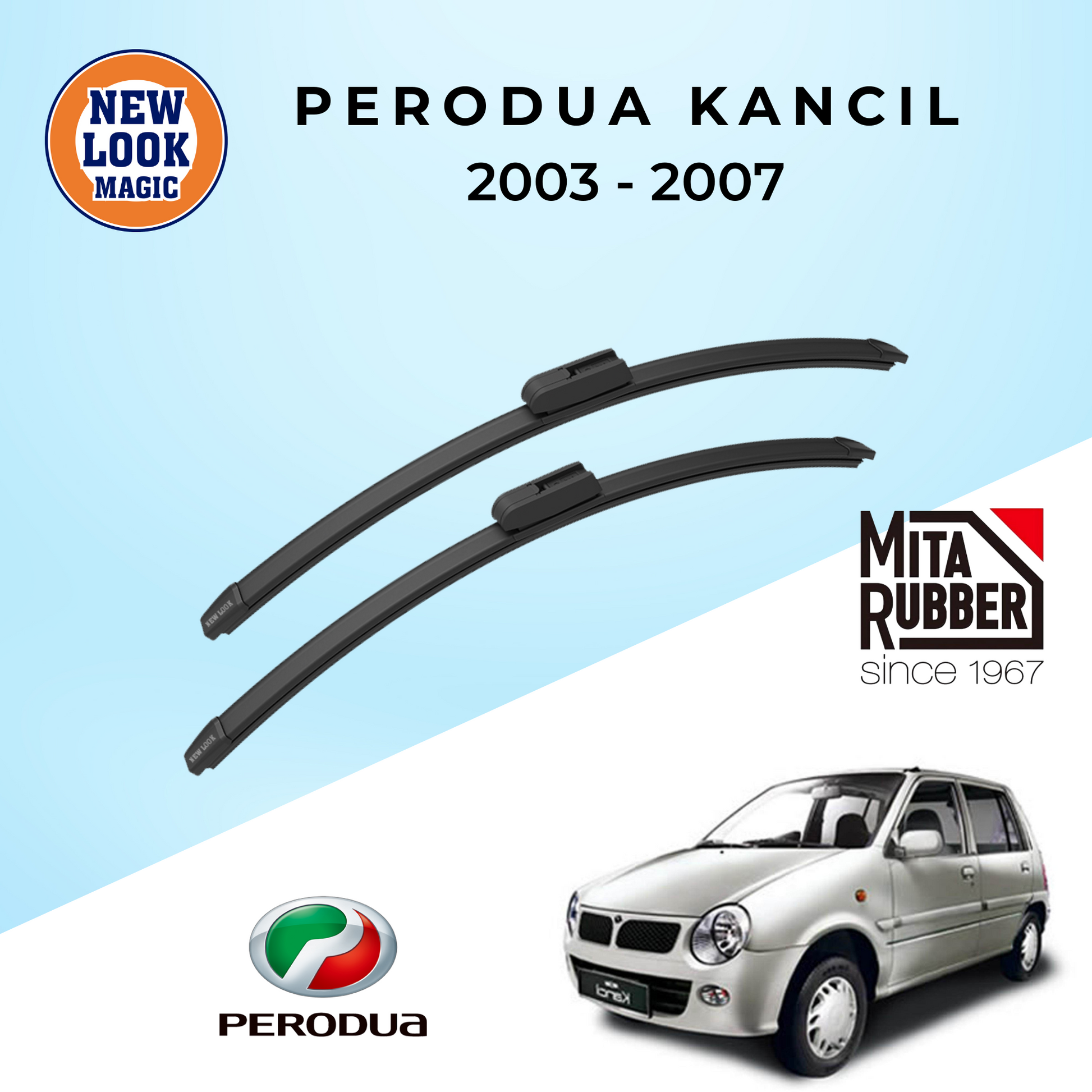 Perodua Kancil 2003 - 2007 Coating Wiper Blades